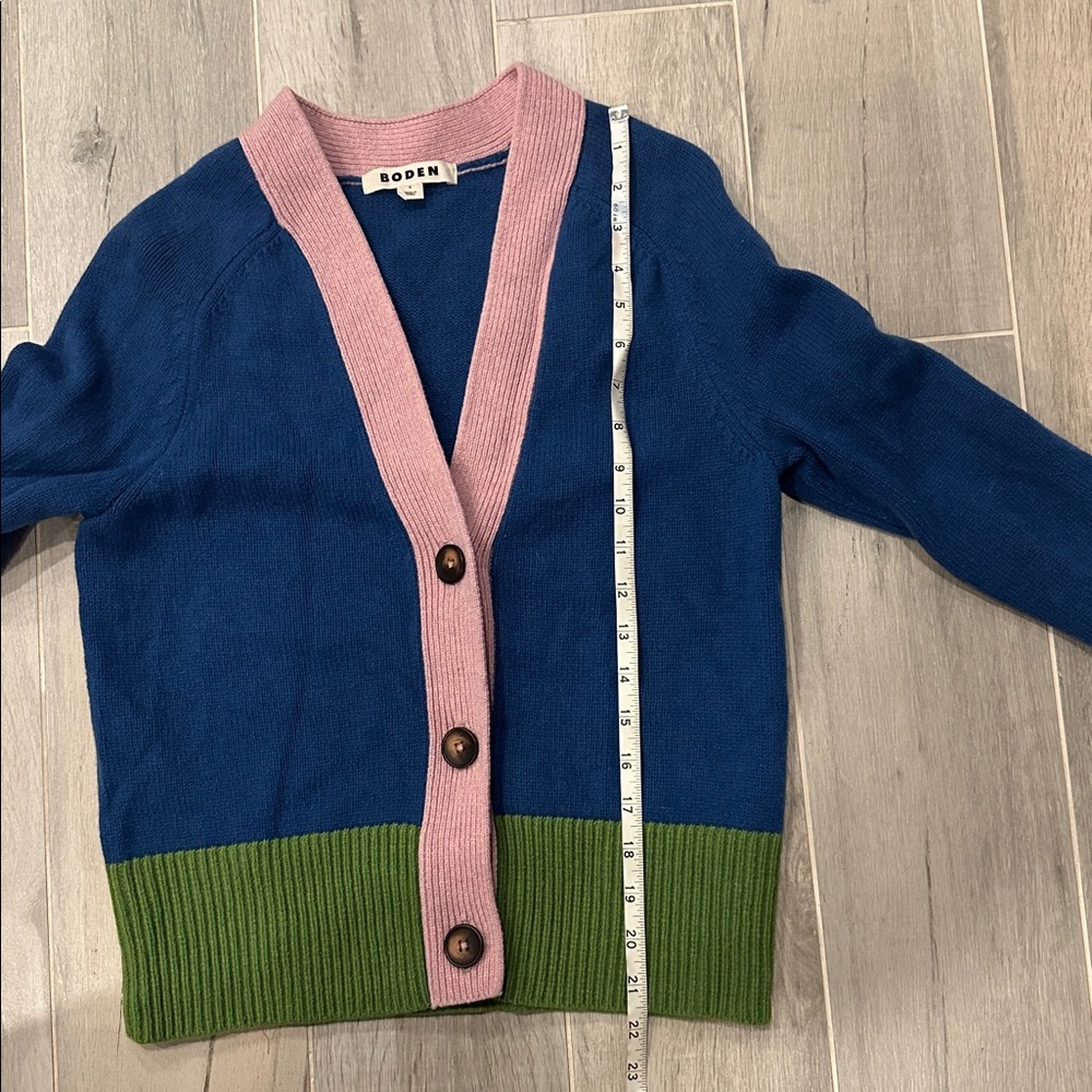 Boden Blue, Pink, and Green Cardigan - Picture 6 of 10